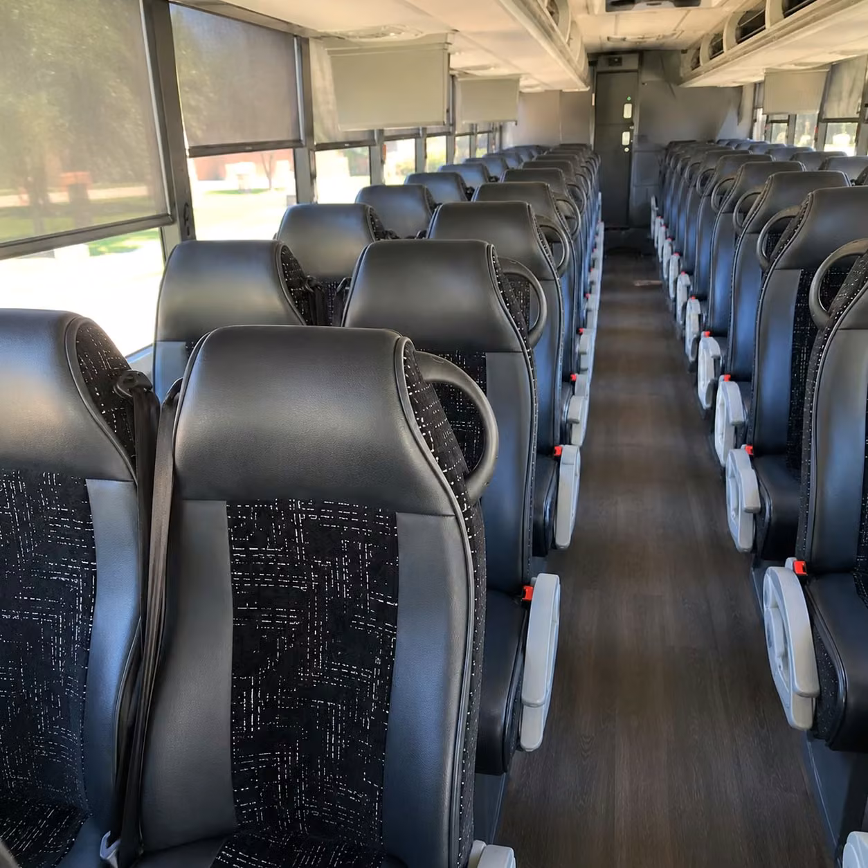 edison charter bus rental interior