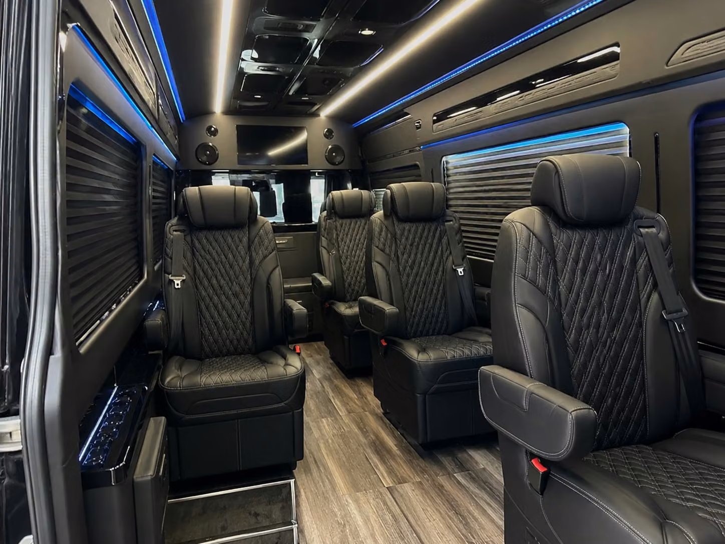 sprinter van with driver inside